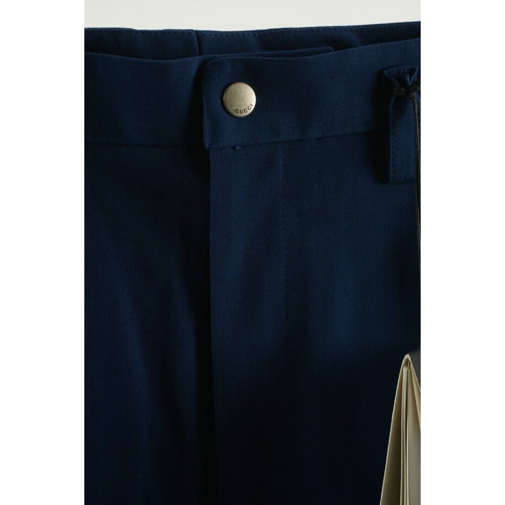 New Gucci Men's 46 US 30 x 28" Blue Side Stripe Technical Equestrian Riding Pant - Picture 8 of 16